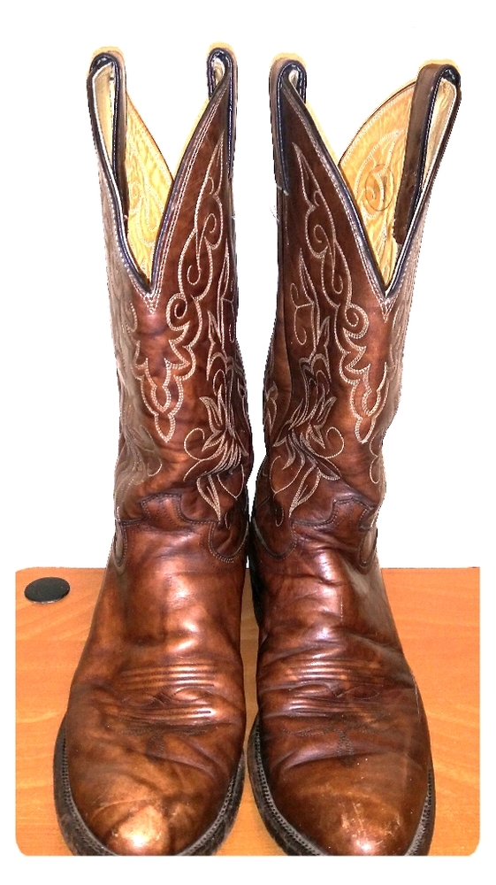 Justin Marbled Deerhide Cowboy Boots size 9B